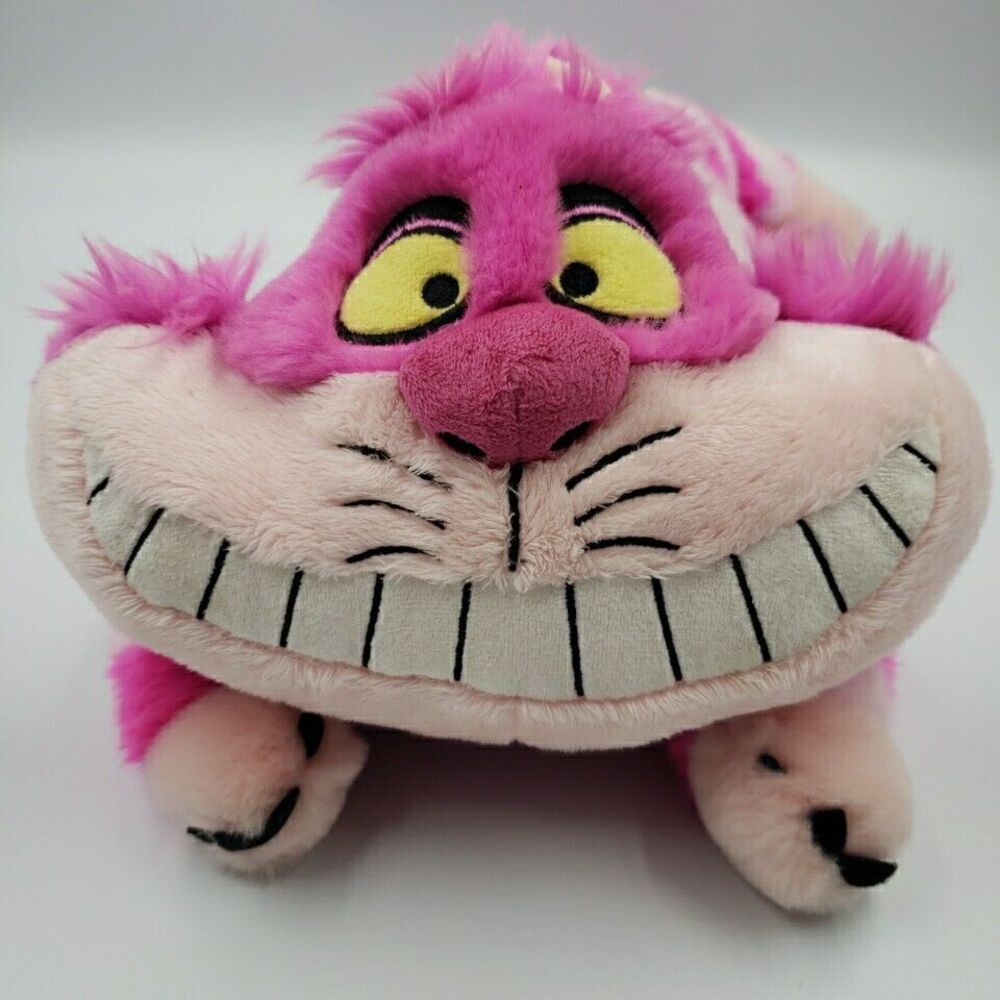 Large Cheshire Cat Plush Pink Alice in Wonderland Disney Store Stuffed Animal